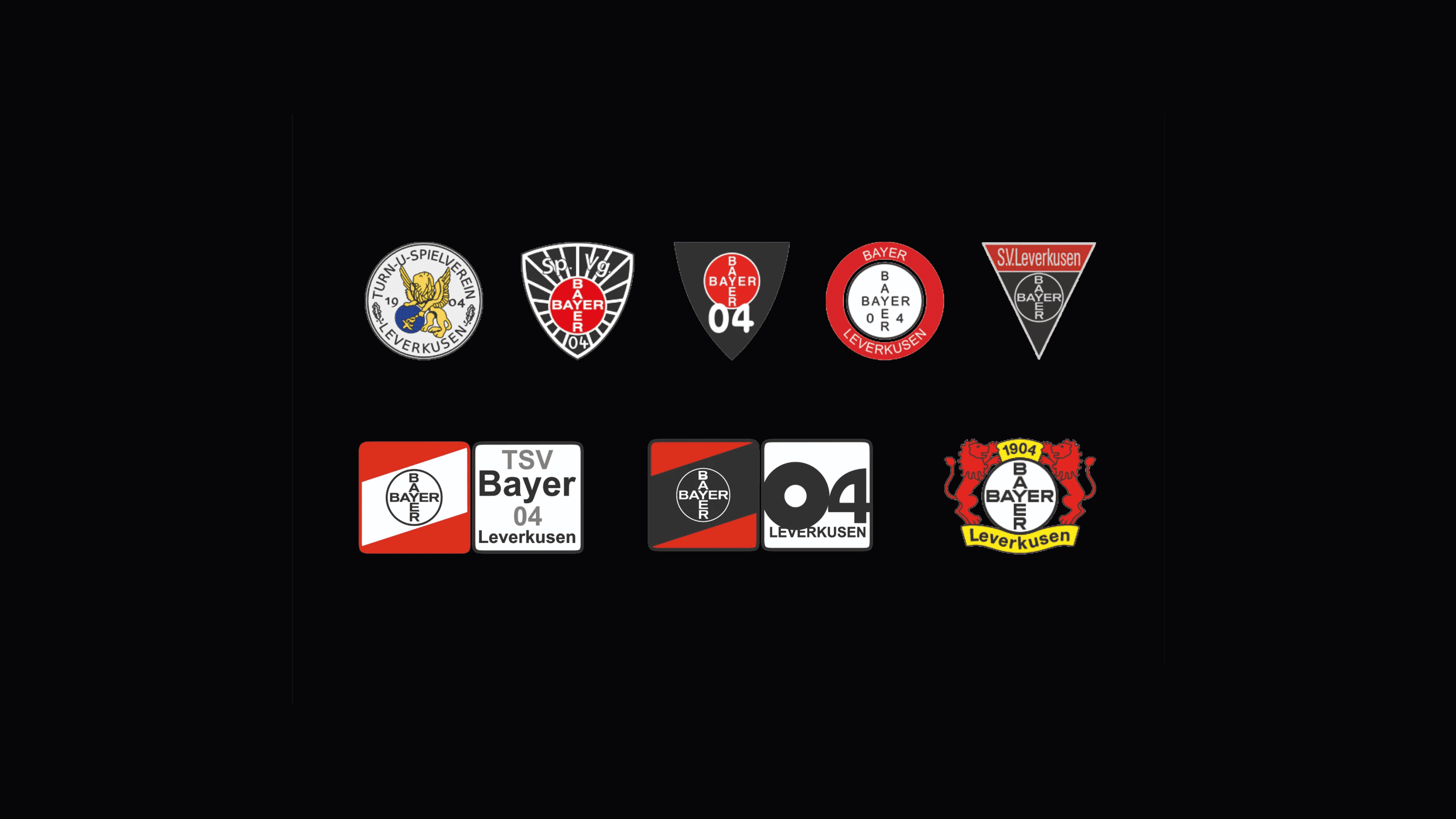 Bayer Leverkusen historic badge evolution