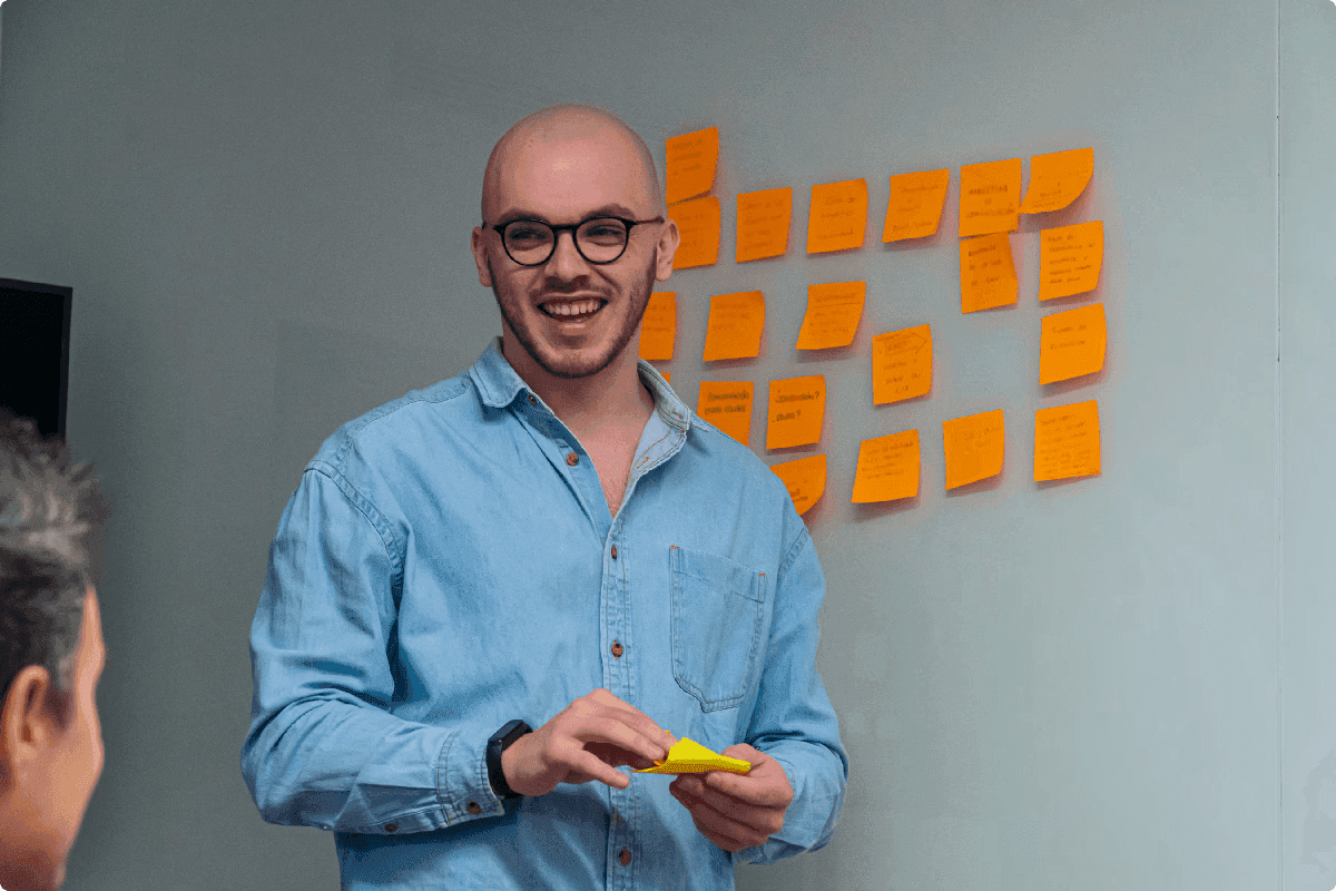 Pablo leading a sprint planning session