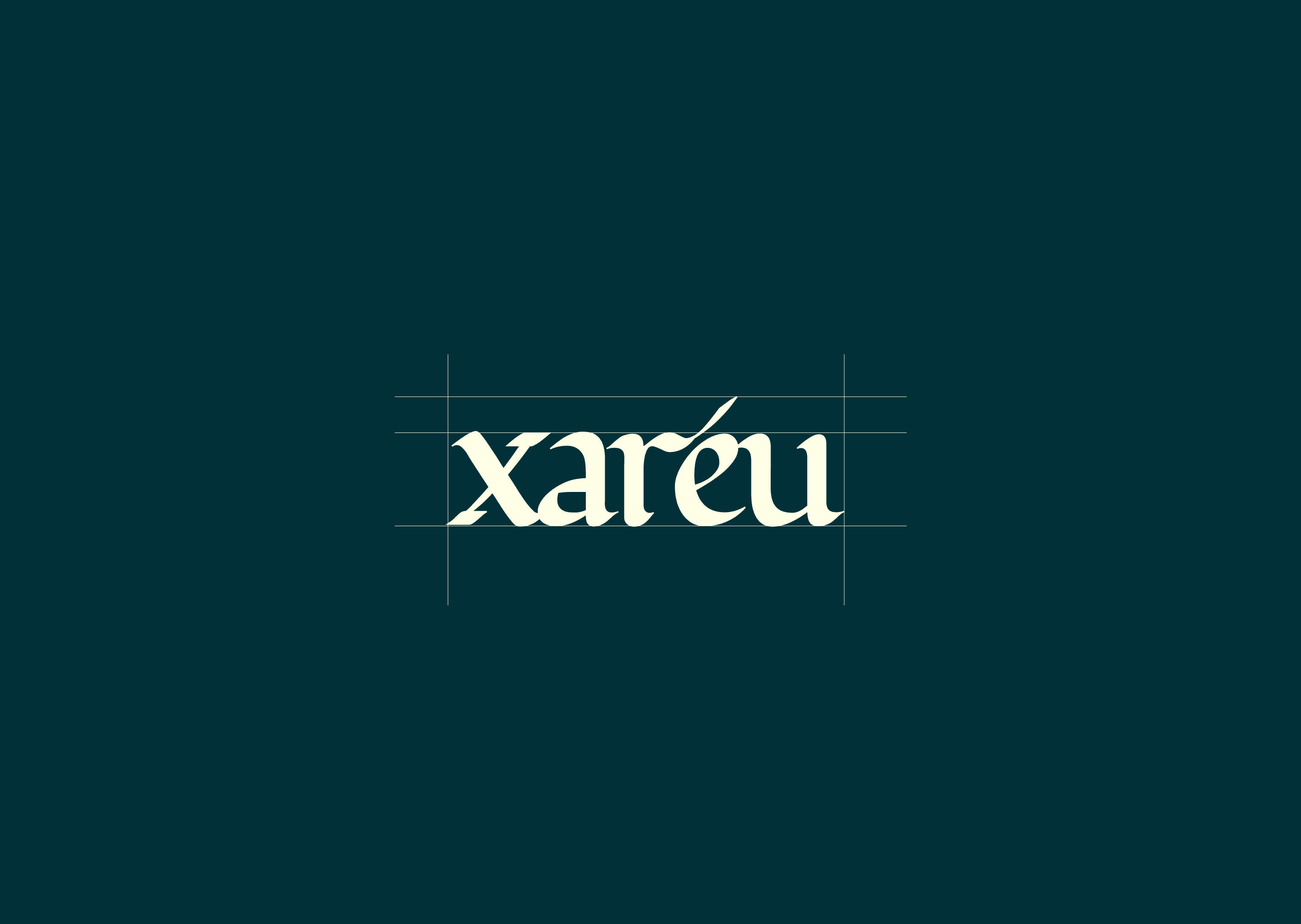 Xaréu logo construction and grid system